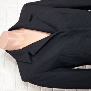 CHARLES CHANG LIMA Black Wool Classic Fitted Blazer Jacket